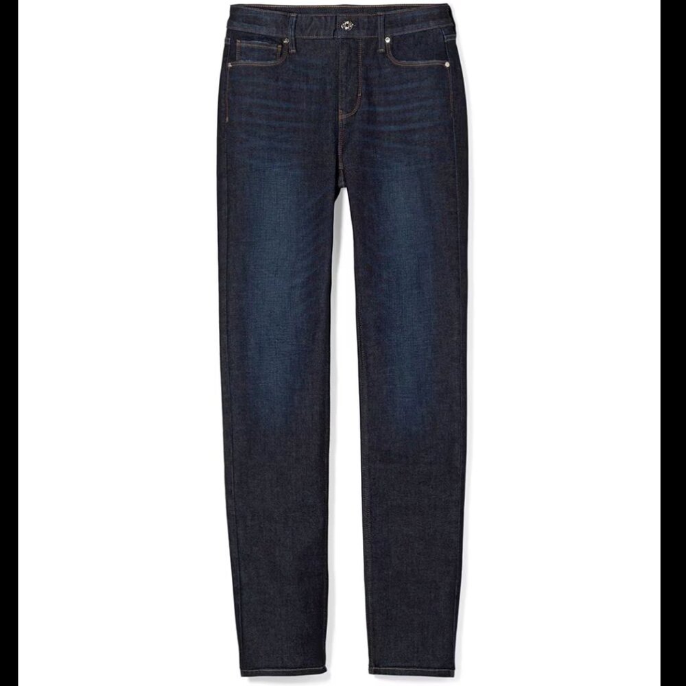 White House Black Market The Slim High Rise Dark Wash Jeans Size 8